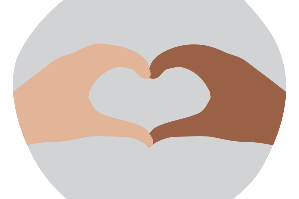 two hands forming a heart